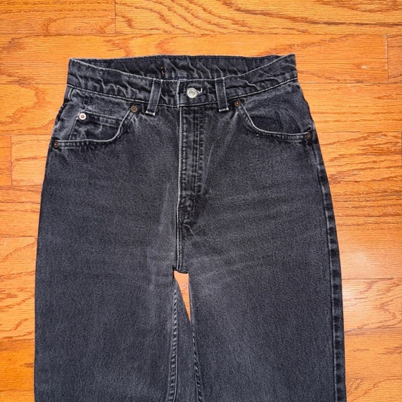 Vintage 90s Rare Levi’s 15921 Black Tapered Denim Jeans Size 10 Women’s - Picture 6 of 9